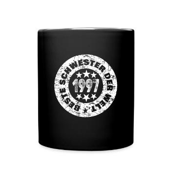 Jahrgang 1997 - Tasse einfarbig - Schwarz - Vorne
