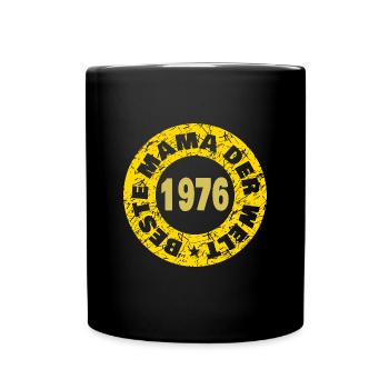 Muttertag 1976 - Tasse einfarbig - Schwarz - Vorne
