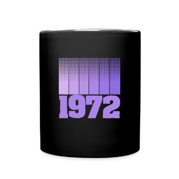Jahrgang 1972 - Tasse einfarbig - Schwarz - Vorne