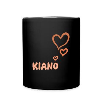 Prénom Kiano - Mug uni - noir - Devant