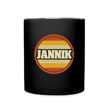 Jannik as a first name - Full Colour Mug - black - Front