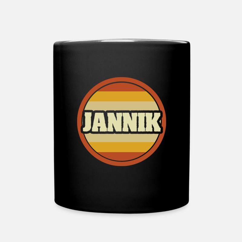 Jannik als Vorname - Tasse einfarbig - Schwarz