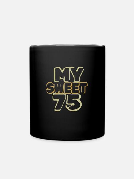 Alter 75 - Tasse einfarbig - Schwarz