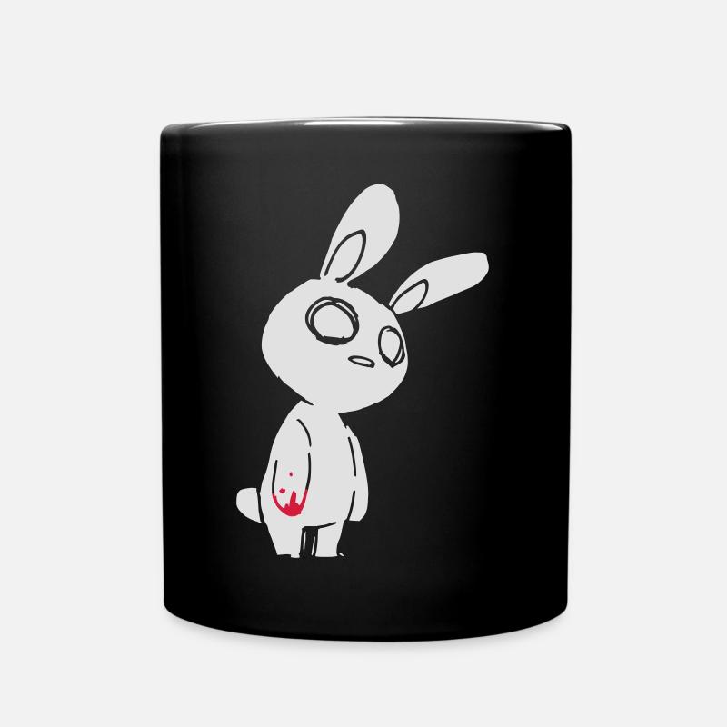 Zombie Hase – Gothic Bunny Halloween Blut Shirt - Tasse einfarbig - Schwarz