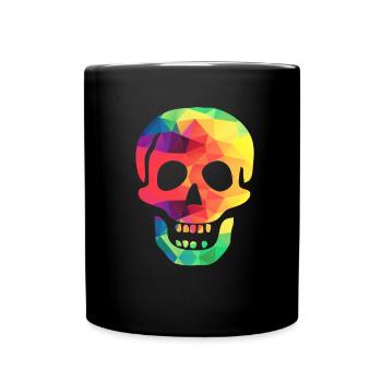 Colourful skull - Full Colour Mug - black - Front