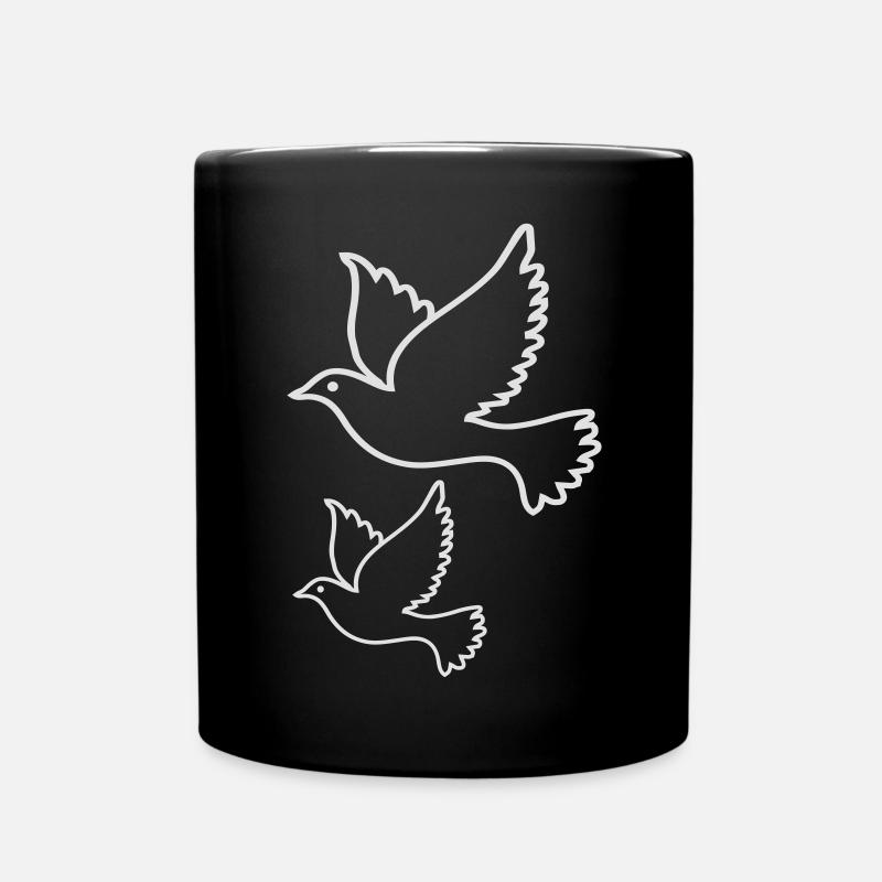 Friedenstaube - Tasse einfarbig - Schwarz
