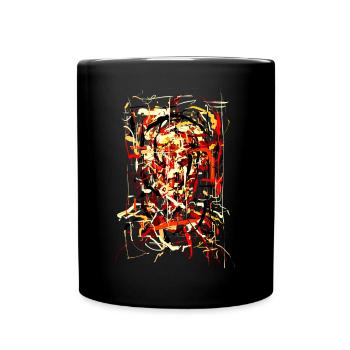 Flammender Teufel - Tasse einfarbig - Schwarz - Vorne