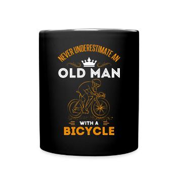 Cadeau Vieil Homme Vélo De Route Vélo Opa Opi - Mug uni - noir - Devant