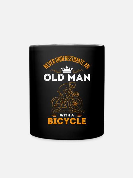 Geschenk Alter Mann Rennrad Fahrrad Opa Opi - Tasse einfarbig - Schwarz