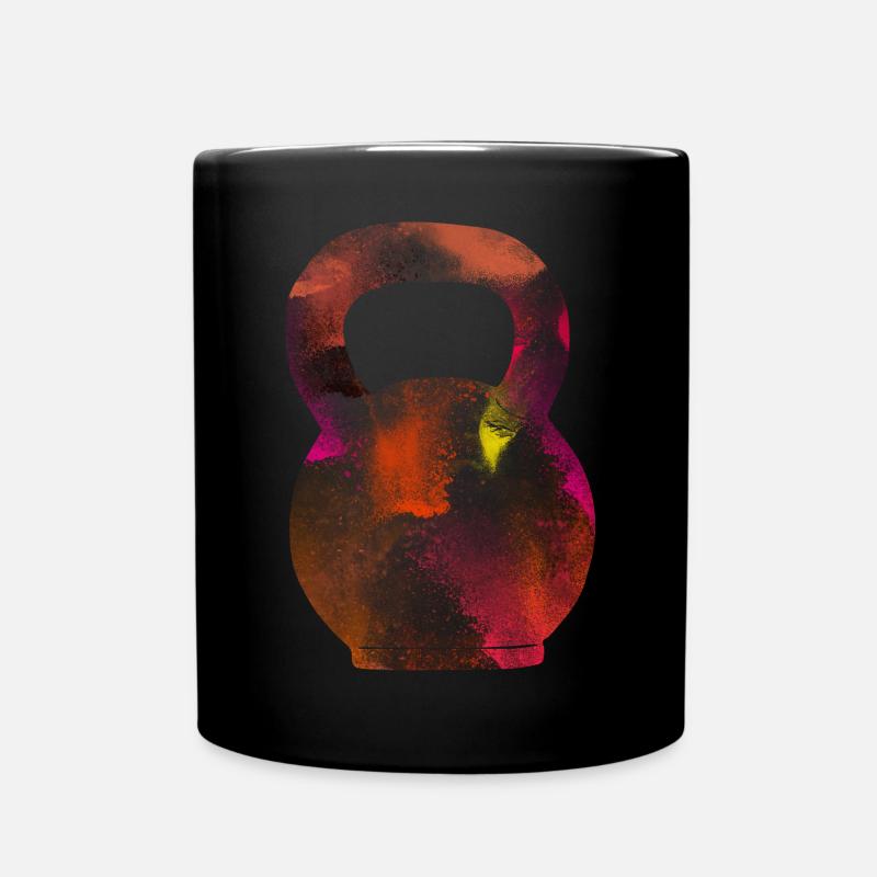 kettlebell - Tasse einfarbig - Schwarz