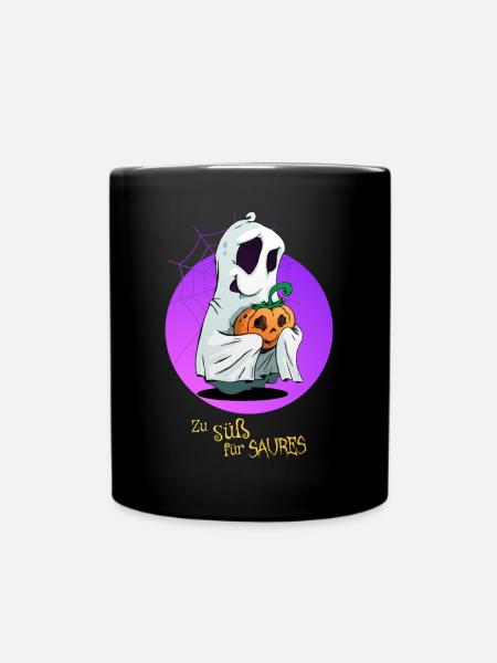 Süßes Gespenst - Lustiges Halloween Shirt - Tasse einfarbig - Schwarz