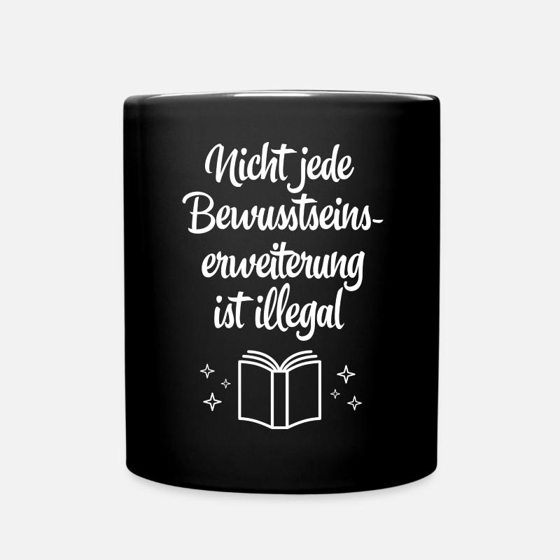 BEWUSSTSEINSERWEITERUNG BUCH - Tasse einfarbig - Schwarz