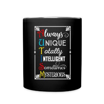 Autisme Cadeau Asperger Parents Awareness TDAH - Mug uni - noir - Devant
