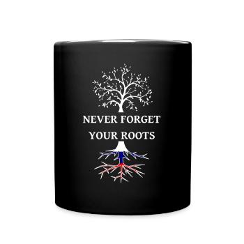 Russian Roots russische Wurzeln - Full Colour Mug - black - Front