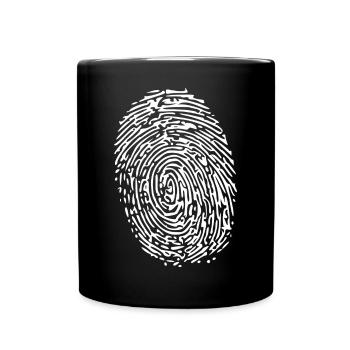 Fingerabdruck Streetwear Finger Abdruck Geschenk - Tasse einfarbig - Schwarz - Vorne