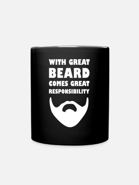 Beard style man fashion - Full Colour Mug - black