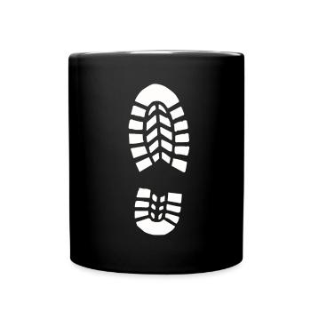 Shoe print foot print funny pictures fun - Full Colour Mug - black - Front
