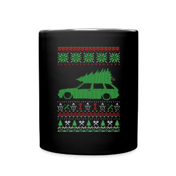 Christmas Ugly Sweater - Tasse einfarbig - Schwarz - Vorne