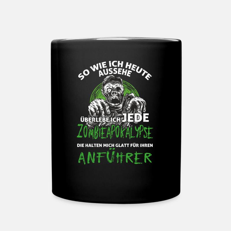 Zombie Apokalypse Mann - Tasse einfarbig - Schwarz
