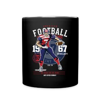 Football Football américain à tous les sports du dimanche - Mug uni - noir - Devant