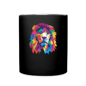 Lion's head - Full Colour Mug - black - Front