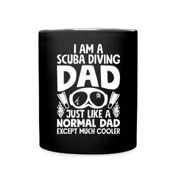 Cooler Scuba Diving Dad - Scuba Diving for Men - Tasse einfarbig - Schwarz - Vorne