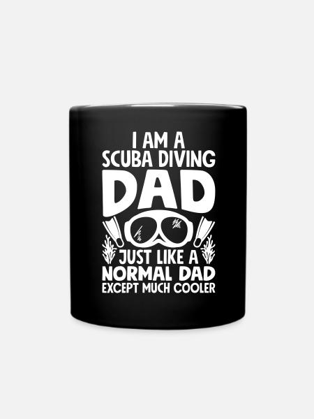 Cool Scuba Diving Dad - Plongée sous-marine pour hommes - Mug uni - noir