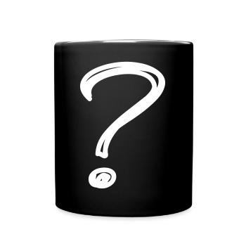 A question mark - Full Colour Mug - black - Front