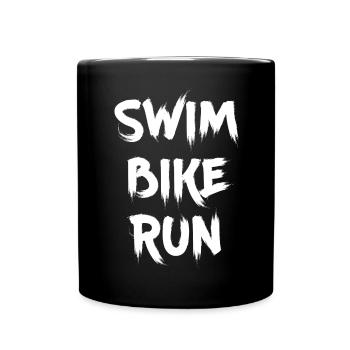 Triathlon. Swim Bike Run - Mug uni - noir - Devant