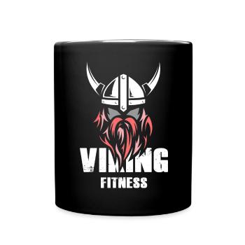 Viking Fitness Bodybuilding Gym Fighter Symbol - Full Colour Mug - black - Front