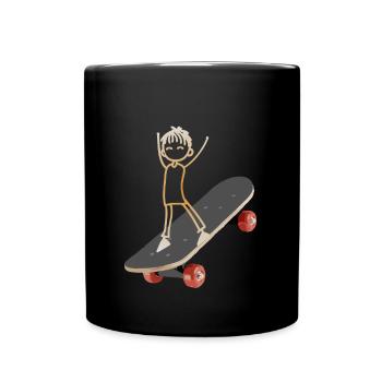 Skateur skateboard - Mug uni - noir - Devant