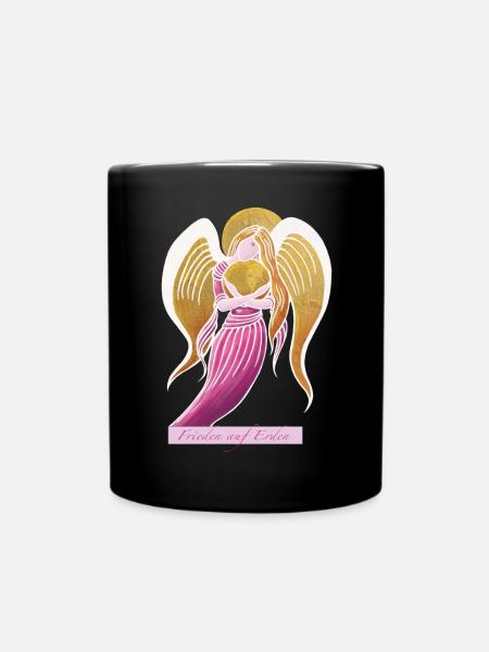 Angel of Christmas - Sonja Ariel von Staden - Full Colour Mug - black