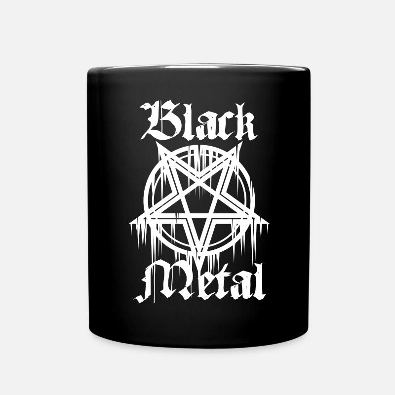 Black Metal mit Pentagramm - Tasse einfarbig - Schwarz