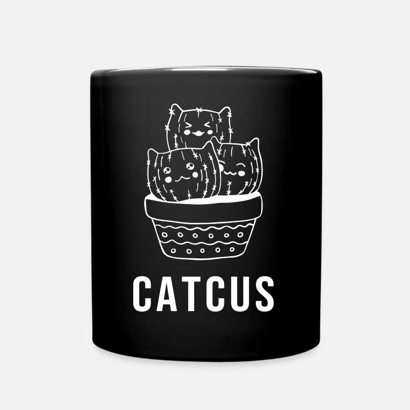 Catcus cats cat cool funny funny cactus - Full Colour Mug - black