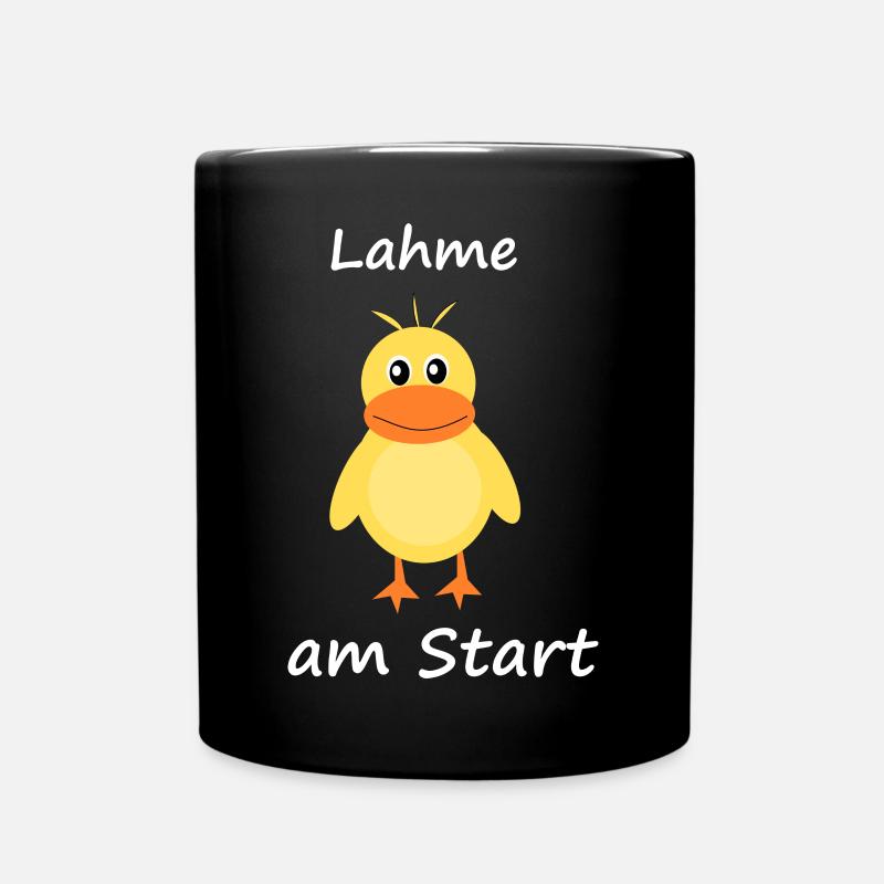 lahme Ente am Start - Tasse einfarbig - Schwarz
