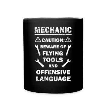 Mechaniker - Tasse einfarbig - Schwarz - Vorne