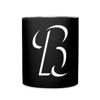 Letter B, Name, der Buchstabe B - Tasse einfarbig - Schwarz - Vorne