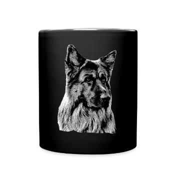 Berger allemand berger allemand German Shepherd - Mug uni - noir - Devant