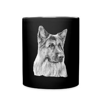 Old German Shepherd German Shepherd - Full Colour Mug - black - Front