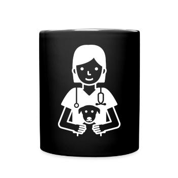 Tiersitterin Hundesitterin Katzensitterin - Tasse einfarbig - Schwarz - Vorne
