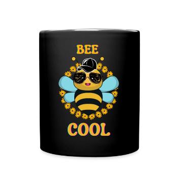 Bee cool - Tasse einfarbig - Schwarz - Vorne