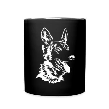 Hollandse Herder Head "Black Edition" - Full Colour Mug - black - Front