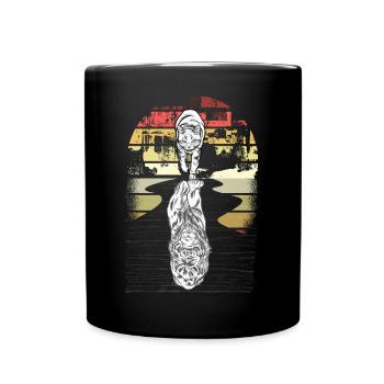 Cat Tiger Lion Self-Confident Motivation - Full Colour Mug - black - Front