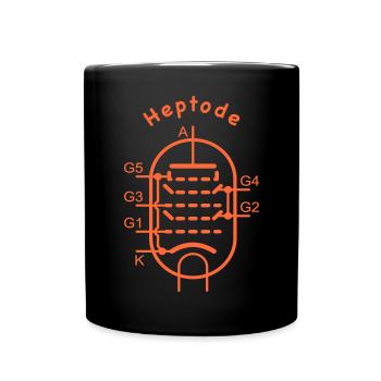 Vacuum Tube Symbol Heptode - Full Colour Mug - black - Front