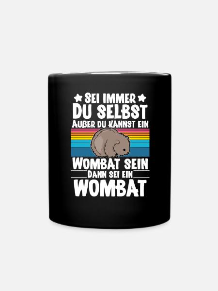 Wombat - Tasse einfarbig - Schwarz