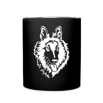 Tervueren Head "Black Edition" - Full Colour Mug - black - Front