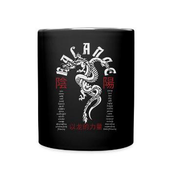 Chinese dragon and snake - Full Colour Mug - black - Front