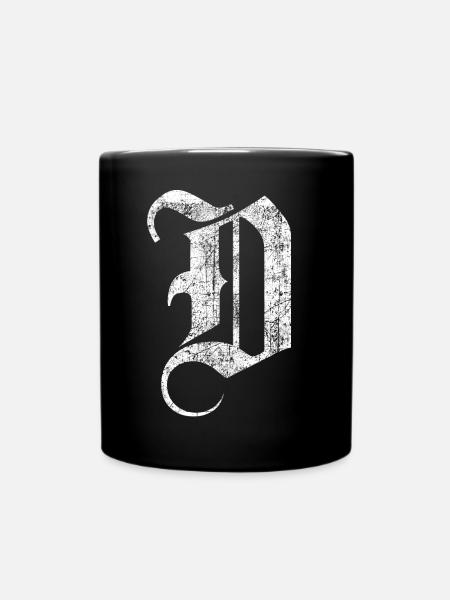 Tshirt alphabet initiale D - Mug uni - noir