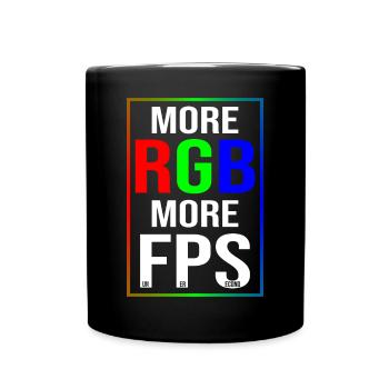 Gaming more RGB more FPS - Tasse einfarbig - Schwarz - Vorne