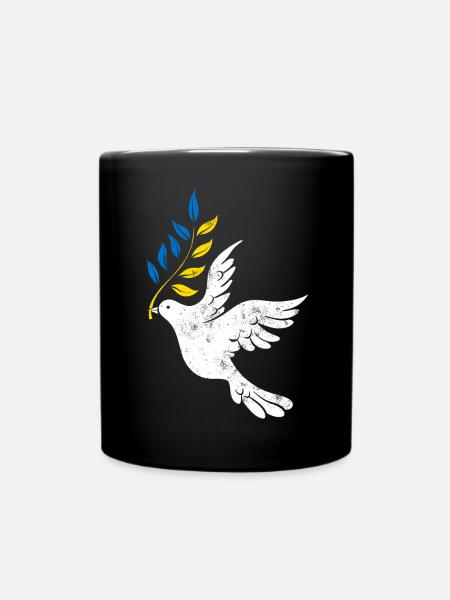 Ukraine Frieden - Tasse einfarbig - Schwarz